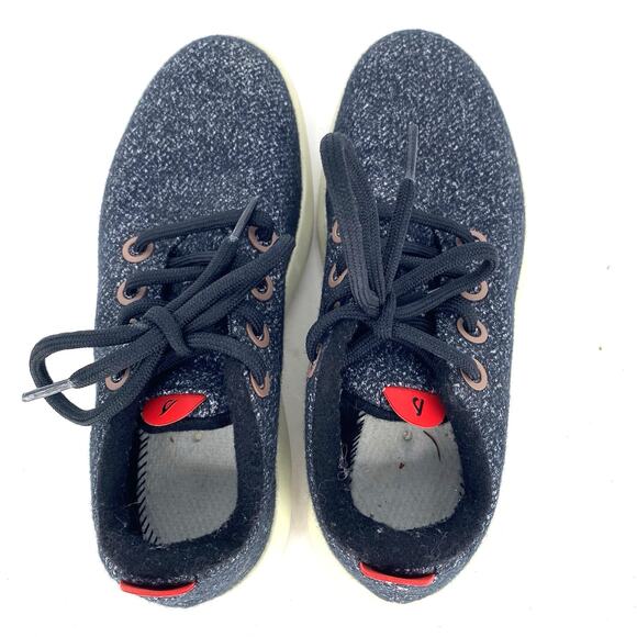 Allbirds Wool Runners Sneakers Dark Gray with Red Tabs women's Size 7 - Picture 4 of 8